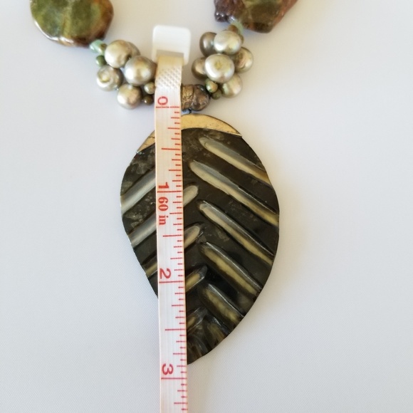 Artisan Sterling, Pearls & Abalone Necklace - Picture 5 of 6